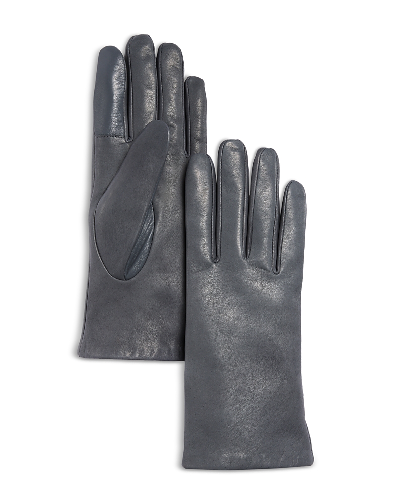 Bloomingdale's Cashmere Lined Leather Gloves - Exclusive In Blue