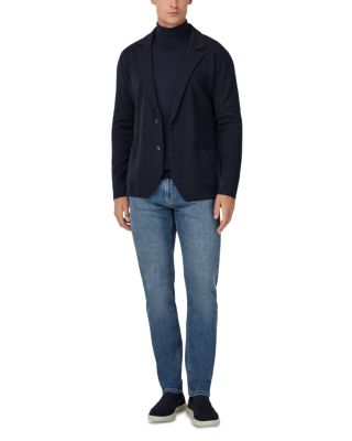Extra Fine Merino Wool Knitted Regular Fit Blazer - Exclusive