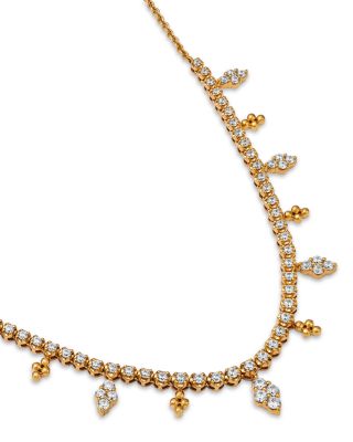 Graduated Diamond Necklace in 14K Yellow Gold, 1.0 tcw