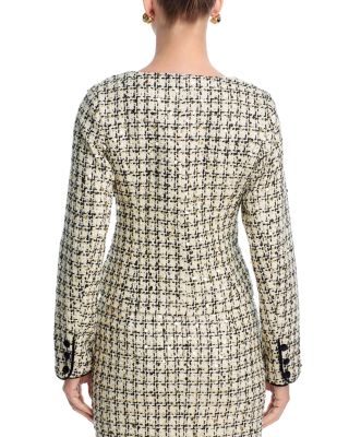 Sequin Tweed Velvet Bow Jacket - Exclusive