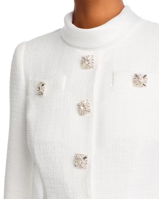 Boucl&eacute; Collared Mini Dress