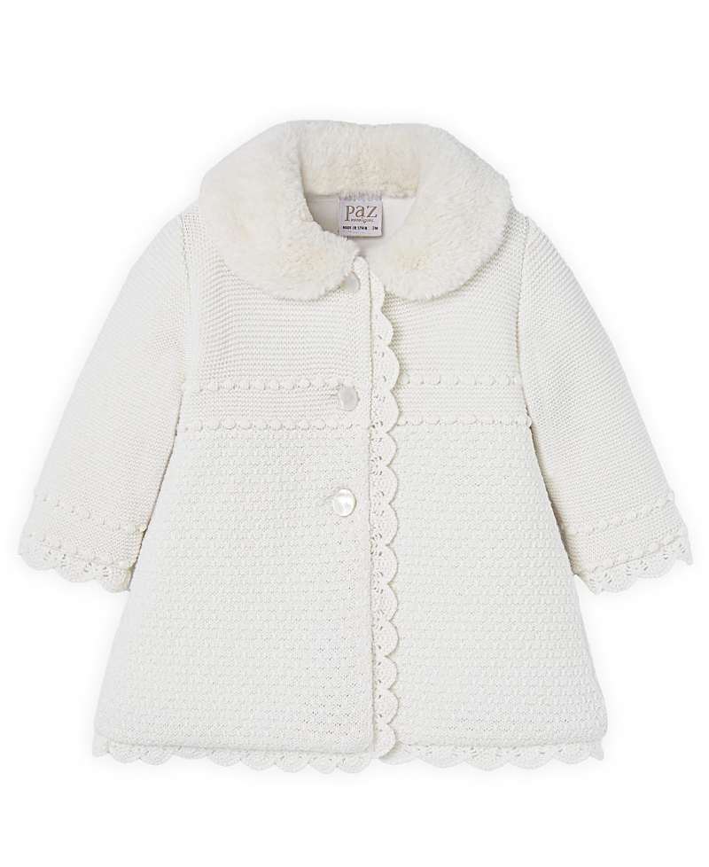 Paz Rodriguez Girls' Paz Oi 25-26 Coat - Baby In White