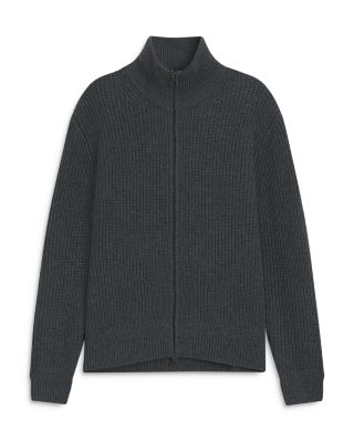 Hilustre Ribbed Zip Front Sweater
