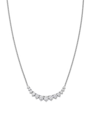 Graduated Diamond Necklace in 14K White Gold, 2.0 tcw