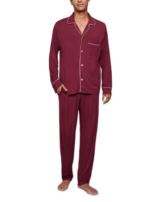 Eberjey William Pajama Set In Burgundy