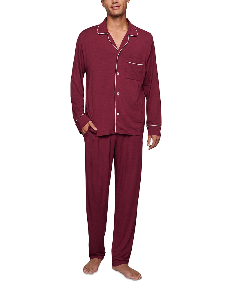 Eberjey William Pajama Set In Burgundy