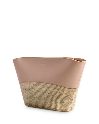 Straw & Leather Basket Clutch 