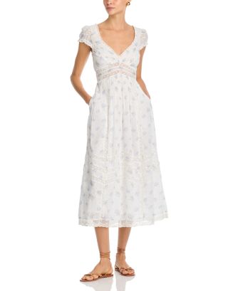 suvi cotton midi dress LoveShackFancy Suvi Dress | Pink | Size S