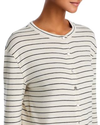 The Knit Stripe Boxy Cardigan Sweater 