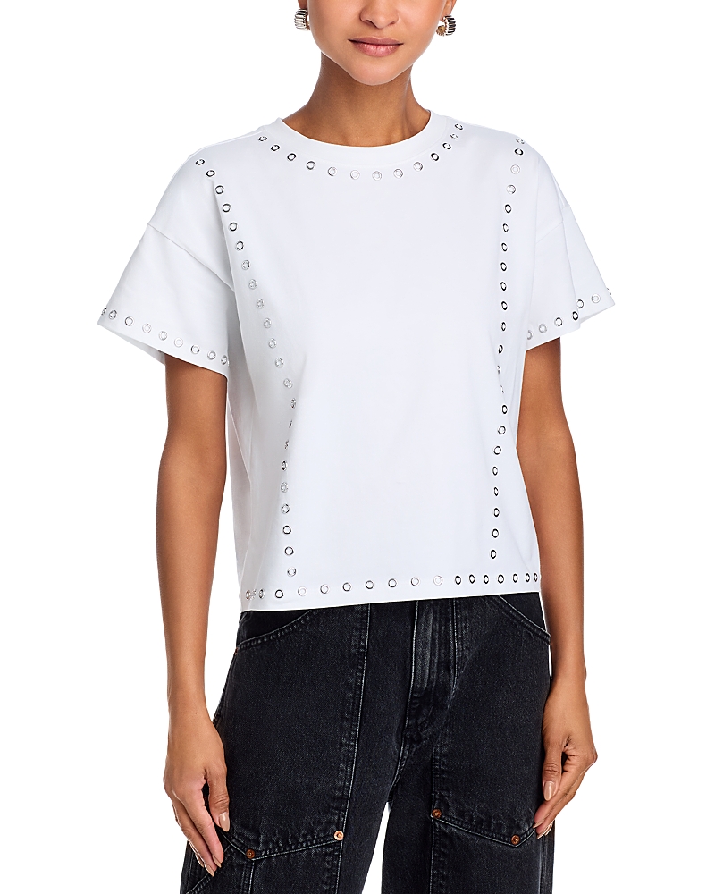 rag & bone Kelly Grommet Embellished Boxy Tee