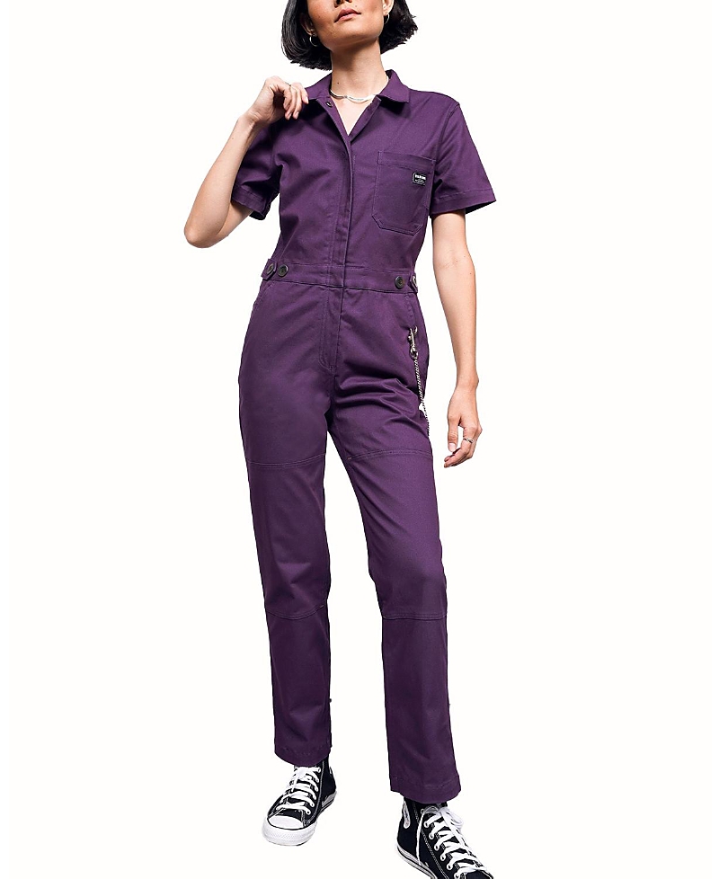 Wildfang The Essential High Waisted Coverall In Purple