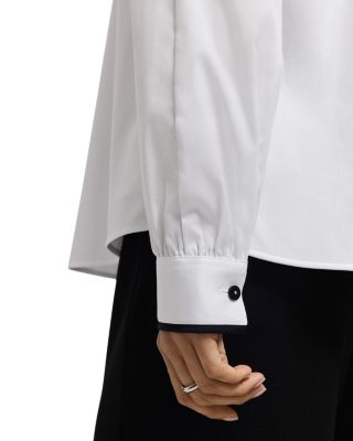 Daphne Long Sleeve Matte Sateen Popover Shirt