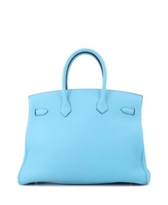  Birkin 35 Handbag Blue Togo with Gold Hardware