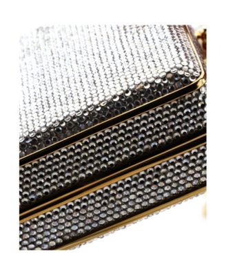  Small Chain Minaudiere Box Clutch Crystal
