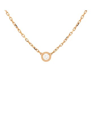  Small Cartier D'Amour Pendant Necklace 18K Rose Gold with Diamond
