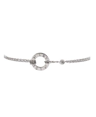  2 Diamonds Love Bracelet 18K White Gold with Diamonds