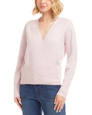 Sequin Crossover Wrap Sweater