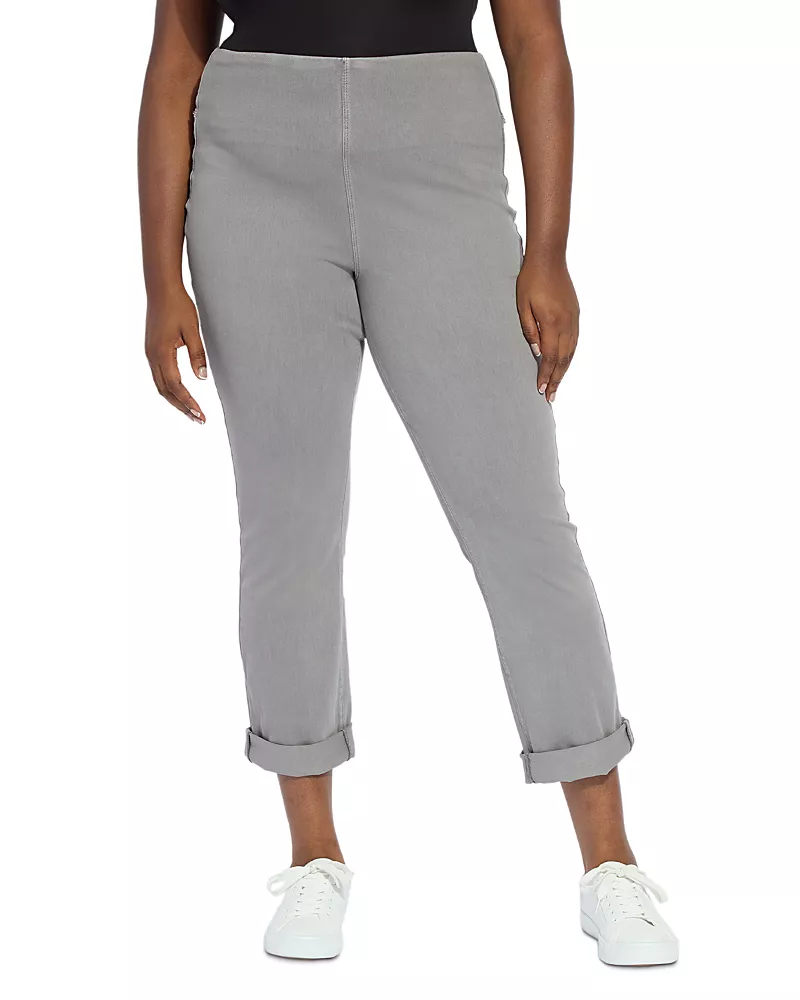 Lysse Plus Pull-On Boyfriend Jeans in Mid Wash