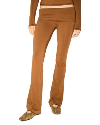 Cotton Jersey Foldover Pants