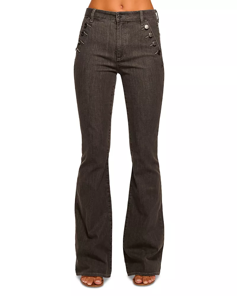 Ramy Brook Helena High Rise Flare Jeans in Grey Wash