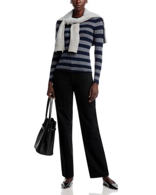 Wool Striped Long Sleeve Sweater
