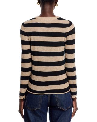 Cashmere Stripe Long Sleeve Sweater
