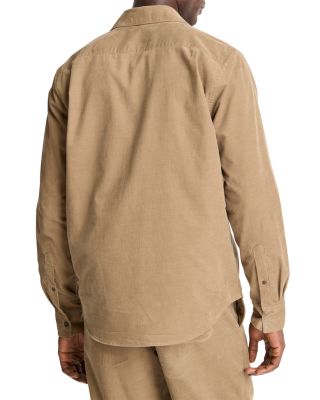 Long Sleeve Button Front Corduroy Shirt