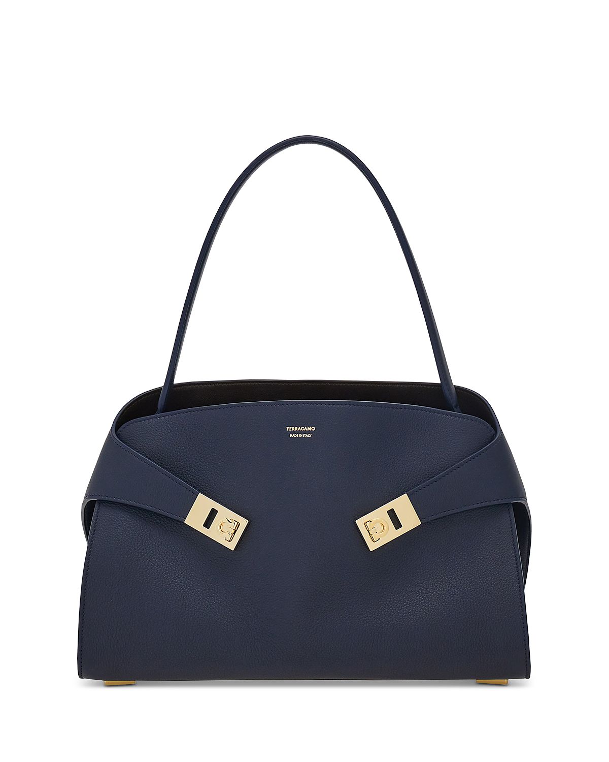 Ferragamo Hug Soft Black Leather Handbag