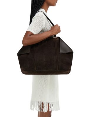 Large Suede Leather Tote