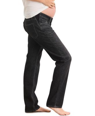 The Boyfriend Maternity Jean in Black Wash