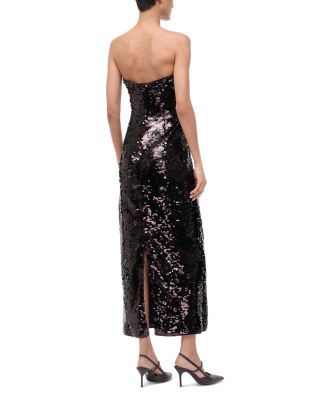 Strapless Paillette Dress