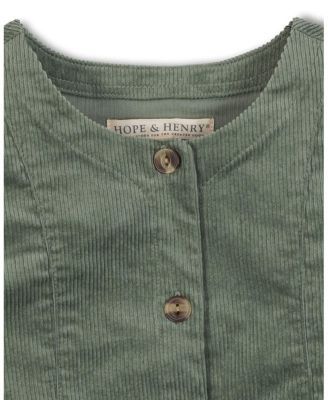  Girls' Organic Corduroy Button Front Jumper - Little Kid, Big Kid