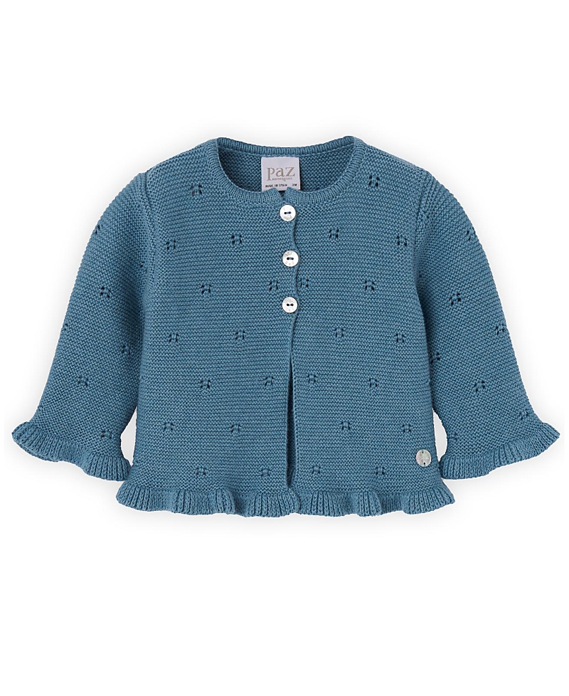Paz Rodriguez Girls' Quinta Cardigan - Baby In Blue