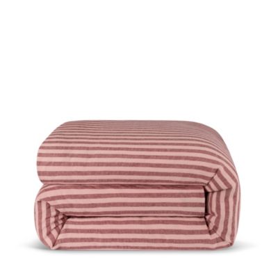 Piglet in Bed Pembroke Stripe Linen Duvet Cover, Queen