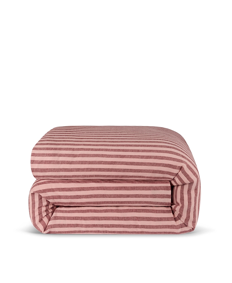 Piglet In Bed Pembroke Stripe Linen Duvet Cover, Queen