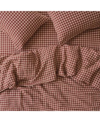 Gingham Linen Duvet Cover