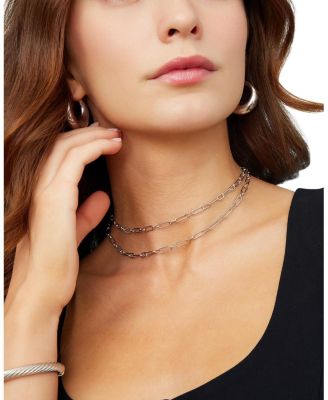  Sterling Silver Rhythm Link Necklace