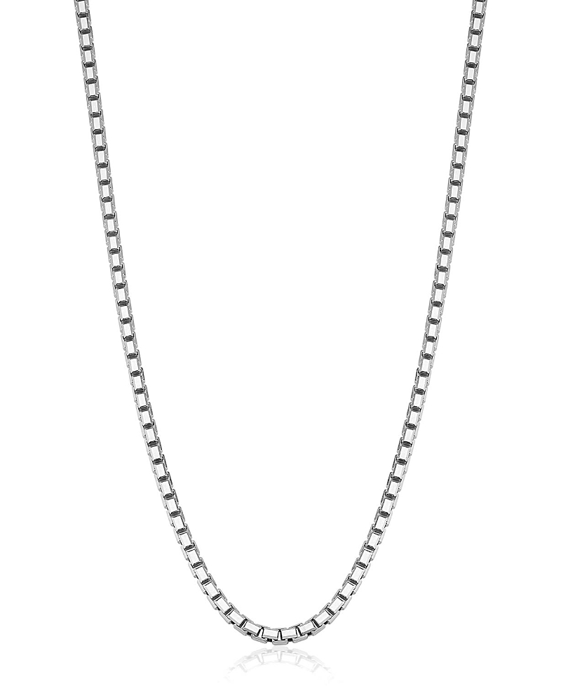 Oradina Sterling Silver Edge Box Chain