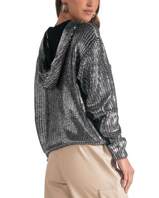 Metallic Threaded Hoodie