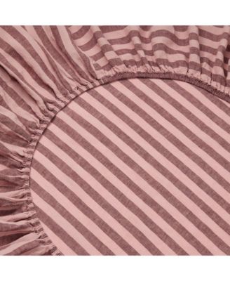 Pembroke Stripe Linen Fitted Sheet, Twin