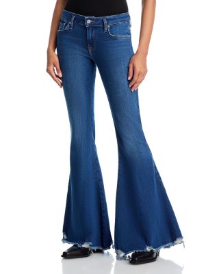 Emre High Rise Flare Jeans in Daisy Blue