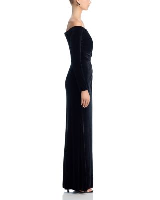 Off-the-Shoulder Velvet Gown - Exclusive