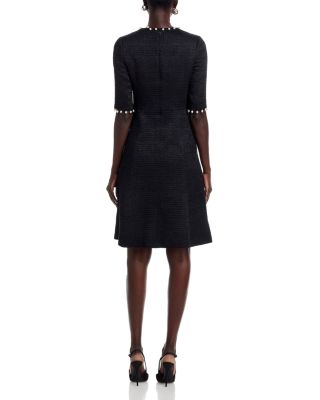 Boucl&eacute; Embellished Dress