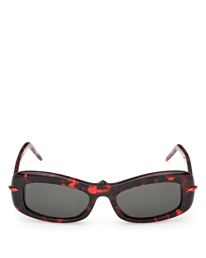 Christian Louboutin Geometric Sunglasses, 52mm In Brown