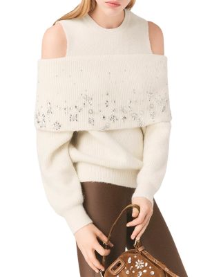 Marvela Cold Shoulder Round Neck Sweater