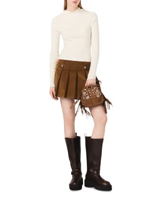 Jubelle Pleated Corduroy Miniskirt