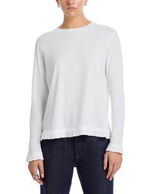 The Romeo Contrast Ruffle Long Sleeve Tee