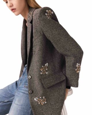 Vivron Embroidered Herringbone Jacket