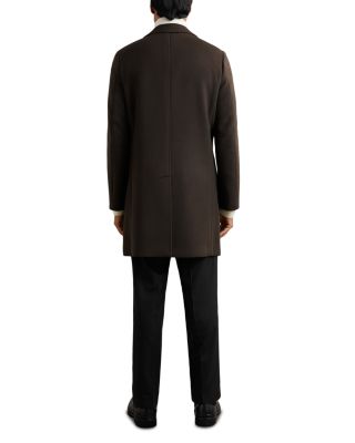 Timpano Wool Blend Regular Fit Double Breasted Overcoat