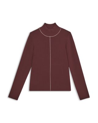 Kya Funnel Neck Stitch Front Sweater